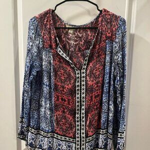 Lucky Brand Multicolor Patterned Blouse